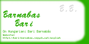 barnabas bari business card